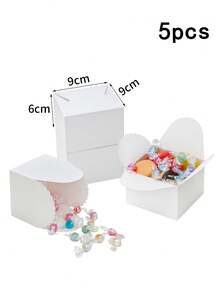 5pcs/20pcs/50pcs Window Bread Box, Pastry Box, New Large Square Cake Box, Small Kraft Paper Cupcake Box, Suitable For Cookies, Macarons, Mini Snacks, Suitable For Holidays, Parties, Paper Cup Cake Box, Birthday Gift Packaging - Multicolor - View 18