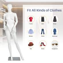 GOFLAME Mannequin Adjustable Torso Manikin Dress Form 177 Cm Realistic Female Full Body Model With Metal Base For Clothing Store Exhibition - A - View 5