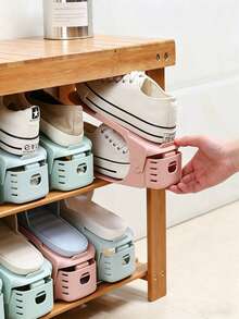 10/20pcs Shoe Slot Storage Rack, Suitable For Wardrobe, Shoe Rack, Shoe Cabinet Storage, Shoe Organizer Rack, Space Saving, Suitable For Entryway - Multicolor - View 4
