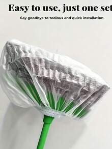 Disposable Household Broom Cover - Electrostatic Adsorption Of Hair And Dust - Elastic/Stretchable - Worry-Free - Suitable For Various Sizes Of Household Brooms - Say Goodbye To Tedious/Quick Installation - Multiple Styles - View 5