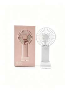 1件/套 手持式USB風扇，可攜式充電風扇，3段風速模式，300mAh電池，2W輸出功率，附底座可當手機/平板支架使用，適合戶外活動、海灘、辦公室、學校與居家，女孩與嬰兒適用涼感風扇 - 彩色 - 查看 14