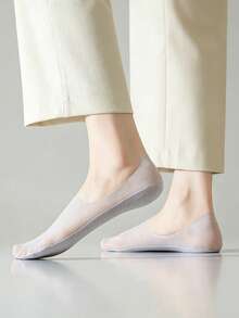 chuanwa(2) 1/5/10 Pairs Of Women's Summer Sheer Mesh Invisible Comfortable Non-Slip No-Show Lightweight Socks - Multicolor - View 7
