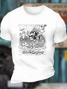Camiseta de Sinfonía Satánica de Baphomet para Hombre y Mujer - Simbolismo Gótico Ocultista con Estampado de Baphomet, Pentagramas y Bote de Remo - Ropa Urbana Suave y Transpirable, Camiseta Blanca de Manga Corta con Cuello Redondo para Atuendo Ritual Satánico o Gótico, Camiseta para Hombre, Camisas para Hombre, Ropa. Una camiseta de manga corta adecuada para el hogar, uso diario, fiestas y viajes, perfecta como regalo para amigos o familiares. - Blanco - Ver 5