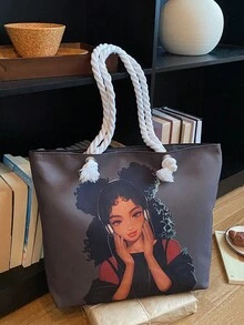 Large Capacity Handbag For Women, New Arrival Minimalist Commuting Shoulder Tote Bag - Multicolor - View 11