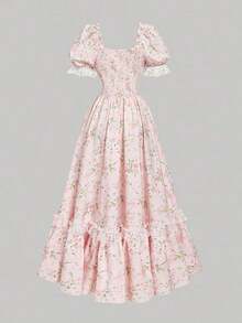 MOD Vestido largo de encaje blanco con volantes estilo victoriano vintage, vestido de fiesta, vestido de graduación, con exquisita mano de obra - Rosa 2 - Ver 3