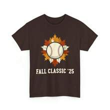 Unisex Autumn T-Shirt, Classic Baseball Style '25 Fall Diamond Spirit. - 黑色 - 查看 1
