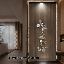 1 pièce Sticker mural de miroir acrylique floral, nécessite une installation soigneuse, il est recommandé de regarder la vidéo d'installation au préalable. Dos adhésif importé, pas de perçage nécessaire, emballage en carton rigide. Convient pour la salle de bain, le salon, le hall d'entrée, la décoration murale de la maison, décoration murale créative pour la Saint-Valentin, sticker mural, etc. - fleur - Voir 6