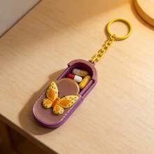 Portable Personal Pill Box, Handmade Mini Medicine Case For Workplace, Vitamins Storage, Travel Medication Container, Compact Daily Pill Organizer, Waterproof - Multicolor - View 5