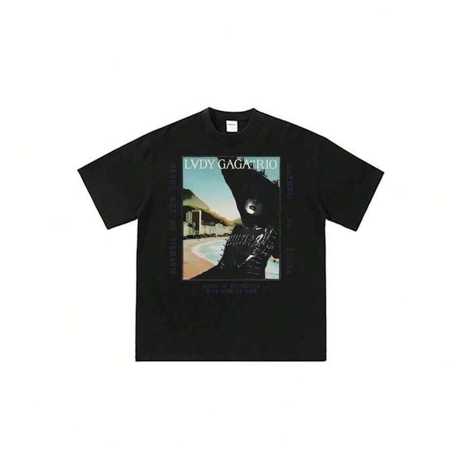 Unisex Lightweight Summer Short-Sleeved T-Shirt With Classic Anime Figure Print Of In Rio De Janeiro 2025. - 黑色 - 查看 1
