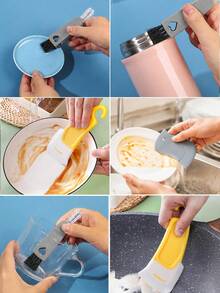 1pc Penguin Shaped Flexible Scraper, Household Kitchen Oil Stain Removal Baking Tool - Multicolor - View 4