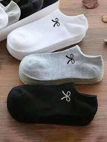 5/10/15/20/30 Paar Damen Schleife Niedrig geschnittene unsichtbare Socken, Frühling/Sommer/Herbst, täglicher Gebrauch, vielseitig, süß, modisch, minimalistisch, bequem, weich, atmungsaktiv Bootssocken, Damen Bootssocken, Herren Socken, Studenten Socken, Erwachsene Socken, Schulanfang, Herren Bootssocken, kurze Socken, unsichtbare Socken, Knöchelsocken, geeignet für Zuhause und Reisen, dünne Socken - Verschiedenfarbig - Übersicht 1
