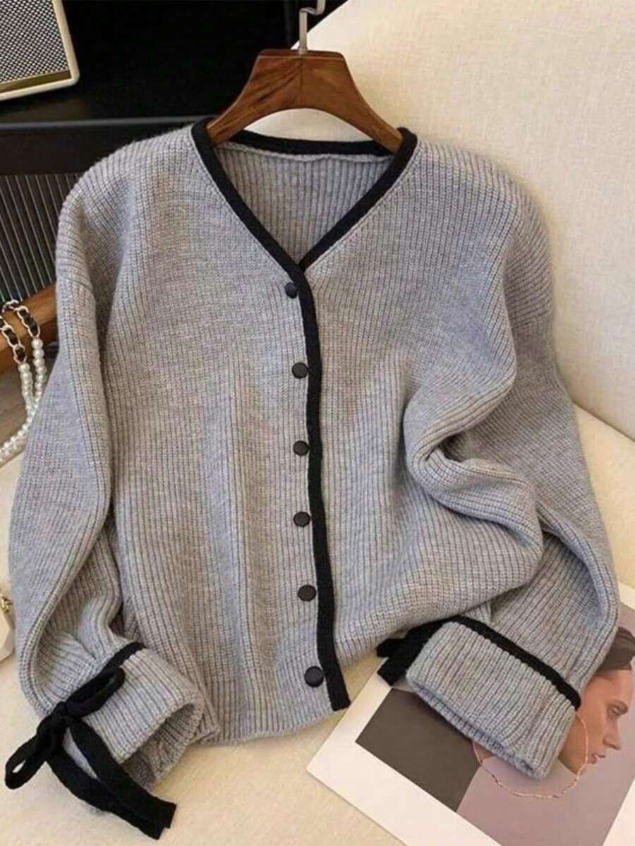 Women Cardigans - Gray - View 1