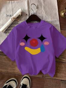 Camiseta de Manga Corta de Alta Calidad al por Mayor con Estampado de Payaso, Nueva Llegada 2026 - 100% Algodón Transpirable - Albaricoque - Ver 10