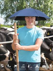 Foldable Sun Hat, Fishing Hat, All-Weather Umbrella. Suitable For Outdoor Sun Protection And Fishing, Spring/Summer Style. Portable Summer Item. - Umbrella Hat - View 4