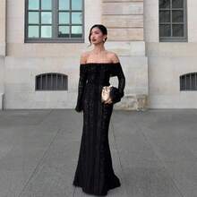 Women Maxi Dresses - Black - View 2