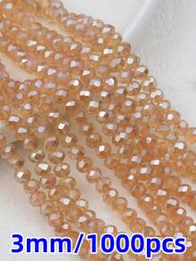 600Pcs 3mm AB Color Faceted Crystal Glass Beads, Rondelle Loose Spacer Beads For Jewelry Making DIY Crafts Wind Chimes Suncatchers Bracelets Necklaces - Multicolor - View 27