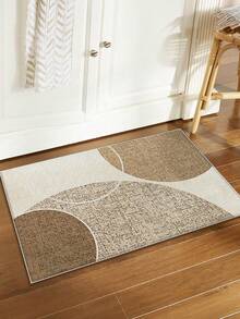 1pc Colorful Geometric Print Kitchen Runner Rug, Nordic Luxury Style, Thick Fabric With Comfortable Foot Feel, Easy Care Machine/Hand Washable, Practical Entryway/Laundry Room/Dining Room/Kitchen Rug - Khaki - View 15