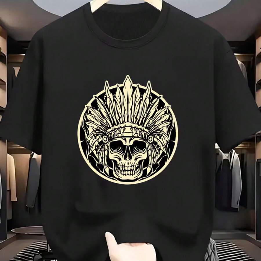 Camiseta impresa para hombres y mujeres - Negro - Ver 1