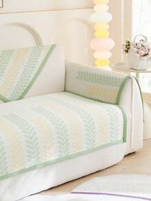 1 Đệm ghế sofa kiểu nông thôn, đệm lụa băng mát mẻ mùa hè, đệm ngồi, bọc tay vịn, bọc tựa lưng, khăn vải, chống trượt, phù hợp với ghế sofa hình chữ L và ghế sofa 1/2/3/4 chỗ ngồi (Bán lẻ từng chiếc) - Màu vàng - Xem 5