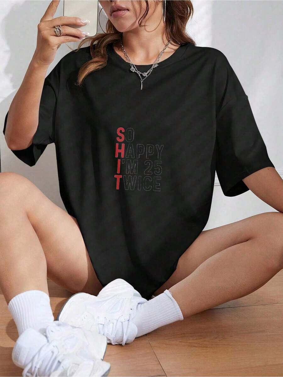 Estampado Gráfico Camiseta Mujer Algodón Ligera VeranoFashion Women Tshirt High Heel Shoes White T Shirt Tops Print Tshirt Female 2020 Summer Short Sleeve Tee Shirt Femme Clothing002_524_t1Oversize Camiseta Mujer Estampado 100% Algodón Puro - Negro - Ver 1