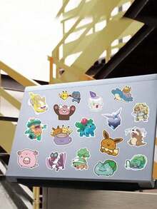 pokemon 50/150 miếng dán Pokémon, hình hoạt hình, tự làm tranh vẽ graffiti, thích hợp cho máy tính xách tay, điện thoại di động, sổ tay, tiệc sinh nhật và các dịp khác, quà tặng sinh nhật. - Nhiều màu - Xem 2