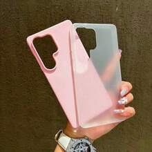 二合一手机壳，适用于三星 Galaxy A56 A17 A37 A57 S25FE S26 Ultra S25 Ultra，彩色果冻设计，双层结构，PC 背壳 - 粉色 - 查看 3