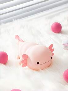 Cute Axolotl Night Light - USB Rechargeable LED Lamp, Touch Dimming, Color-Changing Axolotl Design, Soft Light, Suitable For Bedroom And Office Decor - Perfect Gift For Birthday, Christmas And Holiday Season, Room Decor, Bedroom Decor - Multicolor - View 12