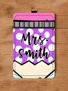 Personalized ID Badge Holder Custom Name Teacher Badge Holder Customizable With Name And Design Featuring Colorful Classroom Style Suitable For School Office Daily Wear Work ID Display Back To School Appreciation Gift A Gift For Educators Friends And Family,Id Holder,Back To School Gift,Custom Id Holders,School Supplies,Office Decoration,Back To School Gift,Storage Bag,A Gift For The Teacher,Gift For Her - Multicolor - View 13