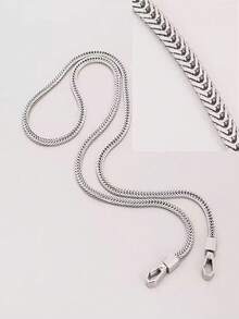 Metal Chain Strap Replacement Accessory, Suitable For Shoulder Bags, Underarm Bags, Handbags, Mahjong Bags, High-End Versatile Bag Chain - Silver - View 3