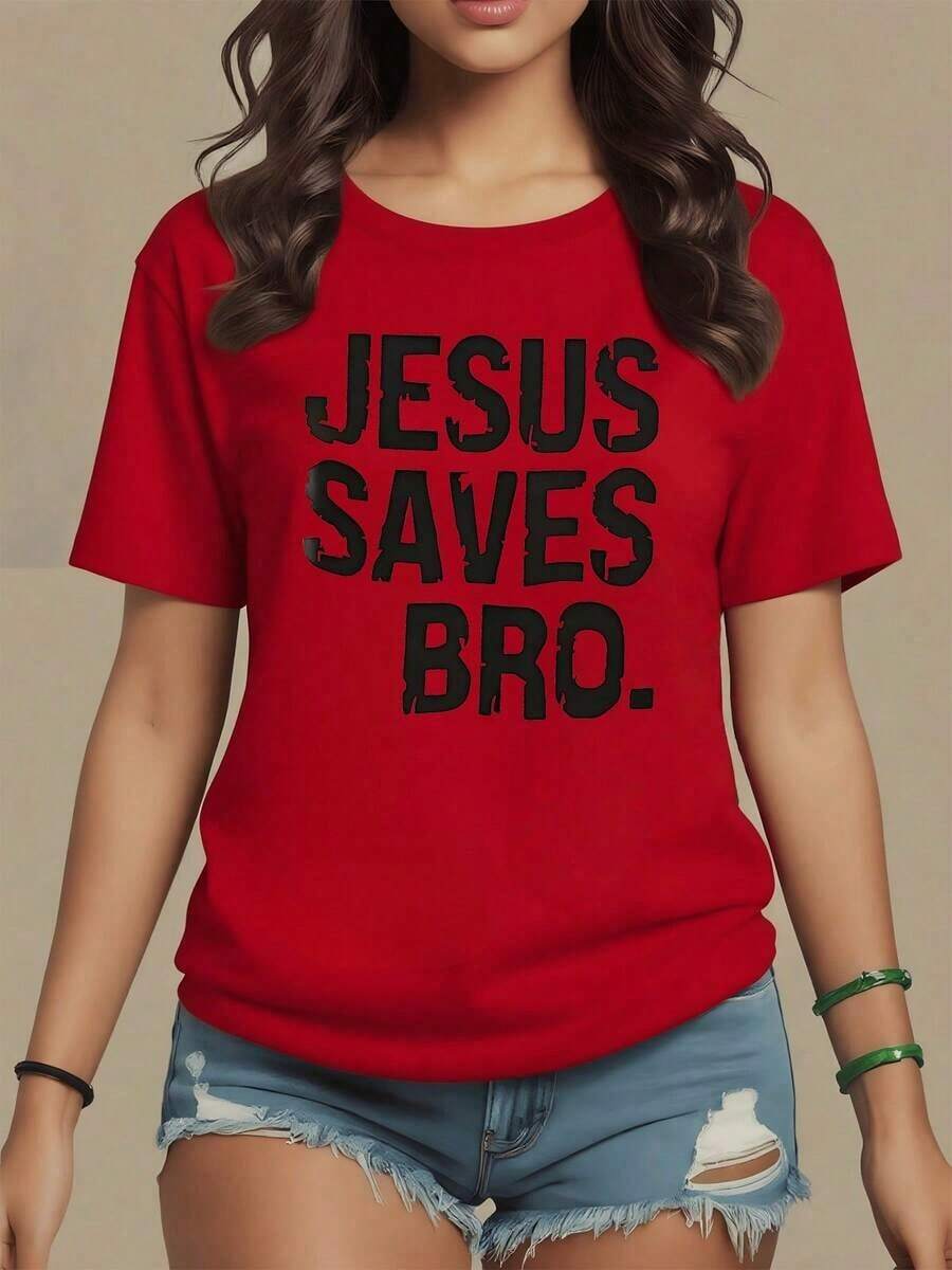 Frase motivadora con mensaje de fe que inspira esperanza y transmite apoyo espiritual con tipografía llamativa camiseta de mujer 100% algodón 220g,maija mujer curvy. - Rojo - Ver 1