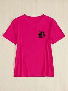Free Shipping, Local Delivery In Mexico, Delivery In 4 Days. Women's Fitted Short-Sleeve Casual T-Shirt, Printed Blouses For Women's Clothing. - 紫紅色 - 查看 2