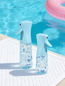 Seestern & Muschel Muster PET Nachfüllbare Reise Sprühflasche, professionelle Hochdruck Zerstäuber Sprühflasche, 200/300ml Hochdruck kontinuierliche automatische Vakuum Fein-Nebel Sprühflasche, Haarstyling Werkzeug, Haarpflegeprodukt, Zubehör, Reiseartikel - Verschiedenfarbig - Übersicht 2