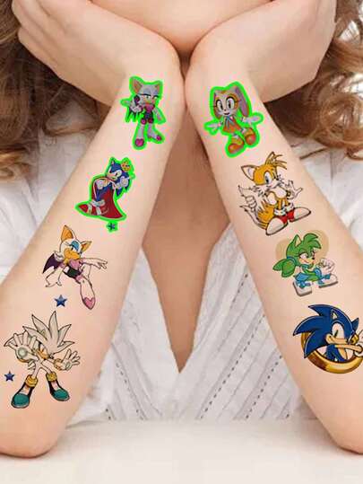 Sega Bộ hình xăm tạm thời, hình dán chống thấm nước dành cho các bữa tiệc, sự kiện và phong cách theo chủ đề, nâng tầm vẻ ngoài thường ngày hoặc trong các buổi lễ kỷ niệm của bạn với bộ hình xăm tạm thời sống động này, bao gồm nhiều thiết kế lấy cảm hứng từ các nhân vật biểu tượng của loạt phim.