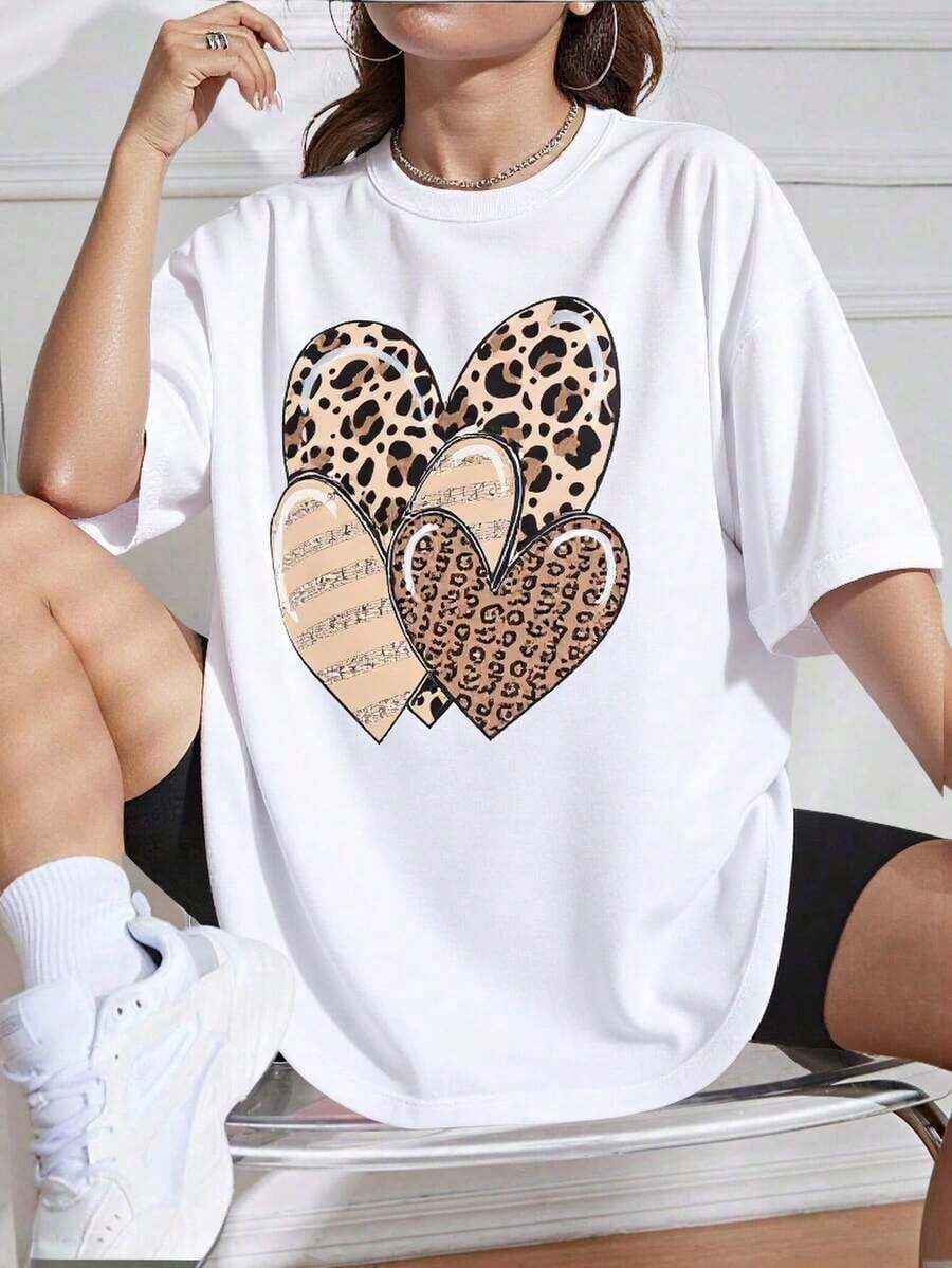 GiftLetras Casual Polyester T-Shirt Office Home Sport Soft - 白色的 - 查看 1