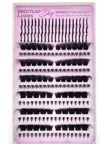 HBZGTLAD Nuevas pestañas inferiores esponjosas de 15 filas + cabello de hada + racimos de pestañas inferiores esponjosas de 60D-200D y puntiagudas Extensiones de racimos de pestañas individuales voluminosas Racimos de pestañas puntiagudas DIY Longitud mixta 0.07 Grosor Curvatura D - D - Ver 9
