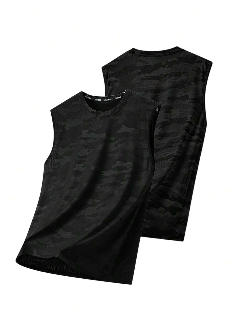 Men Tank Tops - Black - View 1