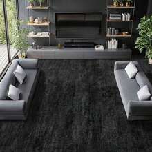 Black Solid Color Modern Minimalist Washable Rugs Area Rugs For Living Room Doormat Bathmat Room Decoration Rugs For Bedroom Large Carpets Ultra Soft Dining Room Rug Low Pile Rug For Home Office Decor Kitchen Rugs For Entryway Bathroom - 多色DT - 查看 12