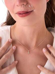 Collier signature personnalisé, collier de diamant personnalisé, collier à plaque avec nom, collier décoratif écrit à la main, cadeau pour la fille - Collier entièrement en diamant style 1 - Voir 9