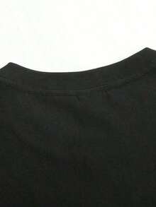 1 pieza de camiseta estampada para el Día de la Madre, camiseta de mujer, cuello redondo, temática inspiradora para abuelas, camiseta para el Día de la Madre para mamá, abuela, nieta, 100% algodón, 180g. - Negro - Ver 5