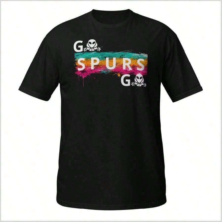 1 San Antonio Spurs Fan T-Shirt, Gift For San Antonio Basketball Fans, Fiesta Coyote Graphic Tee, 180g 100% Cotton. - 黑色 12 - 查看 1