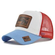 Gorras de béisbol de animales de toro de lujo para hombres y mujeres, gorra Snapback para mujer y hombre, gorra de Rancher, sombrero para el sol, gorra de camionero de diseñador  para hombre, Gorras - Blanco y morado - Ver 21