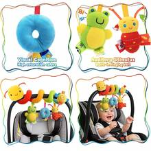 Baby Stroller Spiral Hanging Toy, Multifunction Infant Car Hanging Decoration Spiral Caterpillar Rattle, Safety Seat Hanging Sensory Development Toy, Suitable For Babies 0+ Months (Some Accessories And Colors Random) - Multicolor - View 2