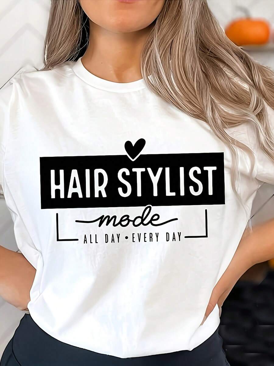 Camiseta de manga corta cuello redondo blanco sobredimensionado de las mujeres - suave transpirable suelto uste - línea blusa-top compatible adecuado para el hogar, vies, S | Regalo casual minimalistara el Día de la Madre, Pascua, ropa casual (lavable en la máquina)