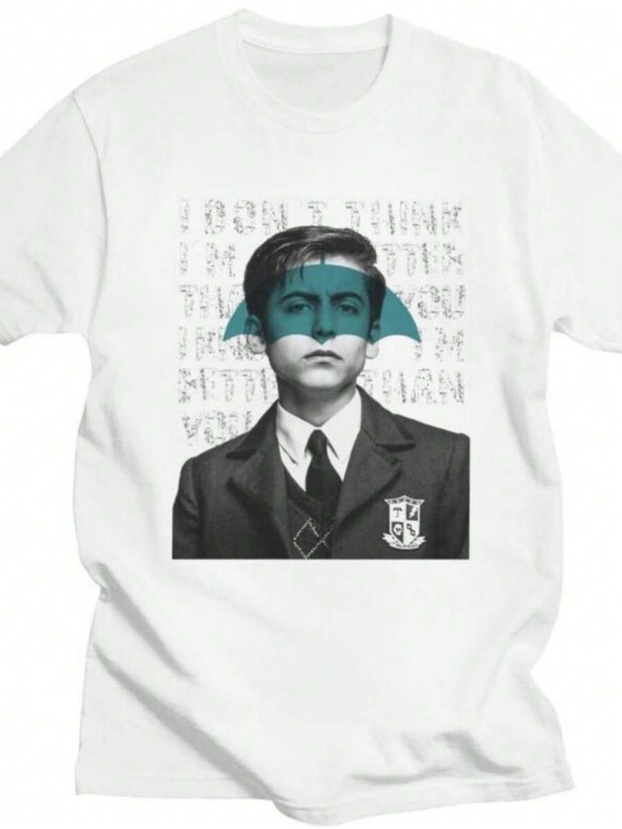 Women's T-Shirts 2026 Custom The Umbrella Academy Tshirts For Men Women Short Sleeve T Shirt Fashion T-Shirt Slim Fit Pure Cotton Tee Gift - 白色 - 查看 1