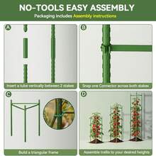 1 Pc Assembled Tomato Cage, Vegetable Support Stake, For Climbing Plants, Vegetables, Flowers, Fruits, Vines - Multicolor - View 5