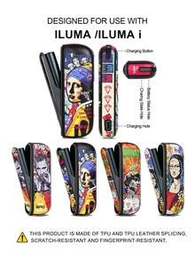 1PC For IQOS ILUMA ONE/ I One/New Iluma I One, ILUMA/Iluma I ,ILUMA PRIME/Iluma I Prime Protective Case Full Protection Anti-Drop Fashion Personalized Graffiti Leather Case Anti-Scratch Anti-Rub Anti-Pressure Anti-Shock PU+PC Splicing Hard Shell Precise Hole Position Leather Case Couple Style Multiple Colors Available Gift For Self-Use Storage Box - 1 - View 9