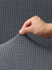 Solid Color Dress-Style Sofa Bed Cover, Polyester Stretch Full Coverage Sofa Slipcover, Suitable For Armless Sofa, Minimalist & Fashionable, Applicable For All Seasons - Dark Grey - View 5