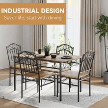 Dining Table & Chair Sets - Brown - View 4