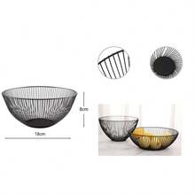 Durable Metal Fruit Storage Basket, Iron Art Fruit Basket, Breathable Snack Bowl, Kitchen Fruit Bowl, Countertop Fruit And Vegetable Basket, Space-Saving, Sturdy And Durable, Not Easy To Deform. It Is A Home Decoration Item That Matches A Variety Of Home Decoration Styles, Suitable For Use In The Kitchen, Living Room, Bedroom, Dining Room, Folk House, Pantry And Dining Table. A Must-Have For Modern Kitchens, Kitchen Accessories And Kitchen Storage Organizers. It Is Also An Ideal Gift For Housewarming, Festivals, Mother's Day And Father's Day. - View 12