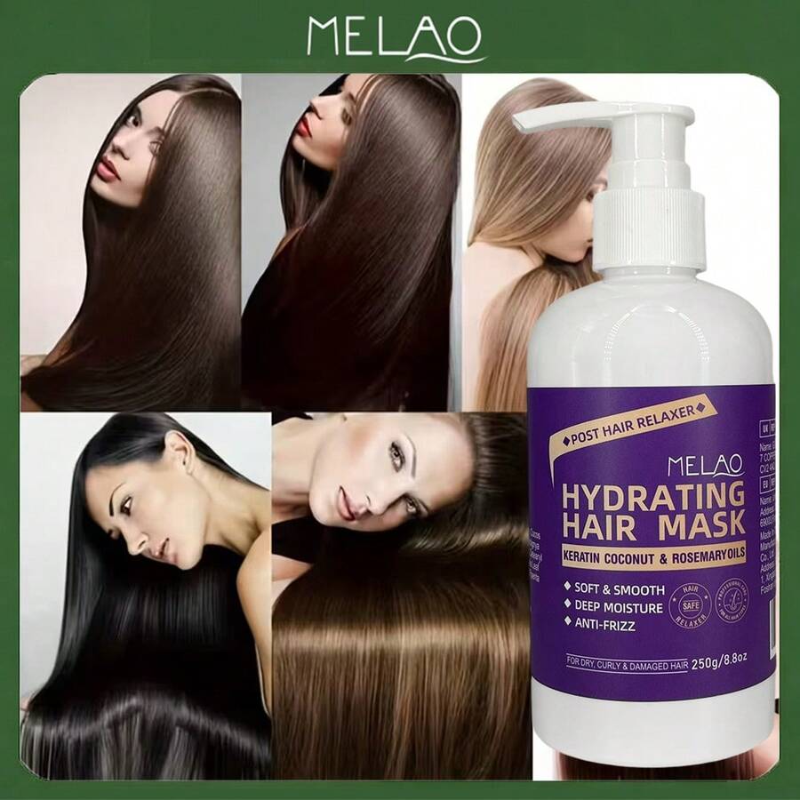 Mặt nạ dưỡng tóc MELAO Keratin, dầu dừa và hương thảo, phù hợp cho tóc khô, xoăn, hư tổn, giúp phục hồi tóc sau rụng, làm mềm mượt, dưỡng ẩm sâu, chống xơ rối, tăng cường sức khỏe cho tóc, 250g/8.8oz - Trang phục trang trọng - Xem 1